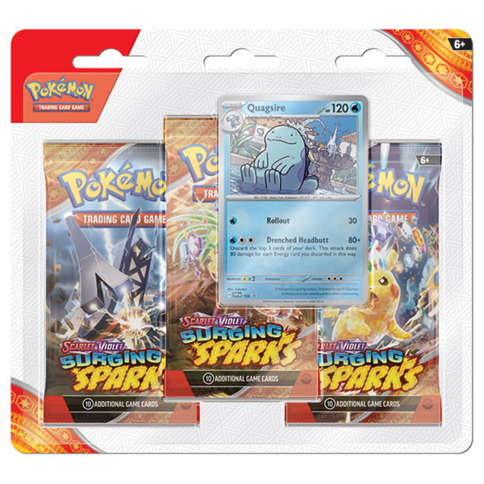 Pokémon Pokémon TCG: Surging Sparks – 3-Booster Blister (Quagsire)