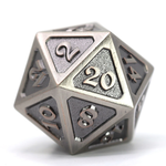 Die Hard Dice D20: Mythica Battleworn Silver