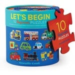 Crocodile Creek Let's Begin Vehicles, Ten 2-Piece Jigsaw Puzzles