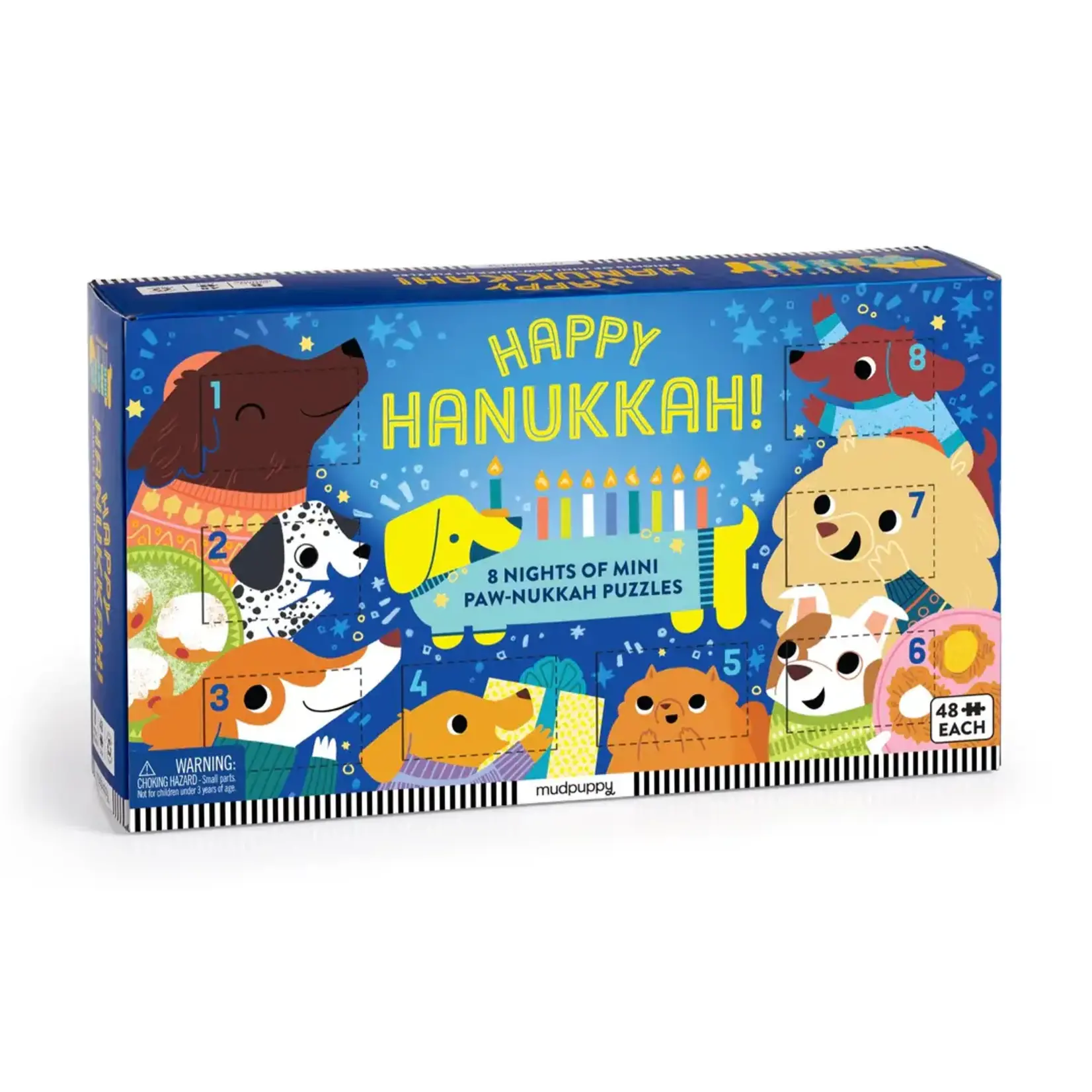 Mudpuppy Happy Hanukkah! 8 Nights of Mini Paw-nukkah Puzzles