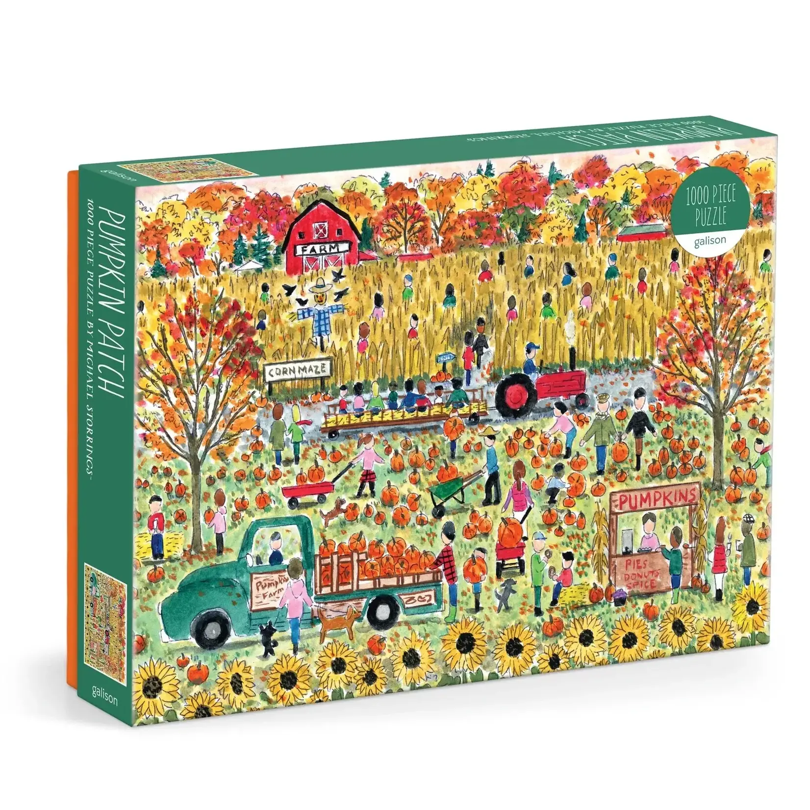 Galison Pumpkin Patch by Michael Storrings, 1000-Piece Jigsaw Puzzle