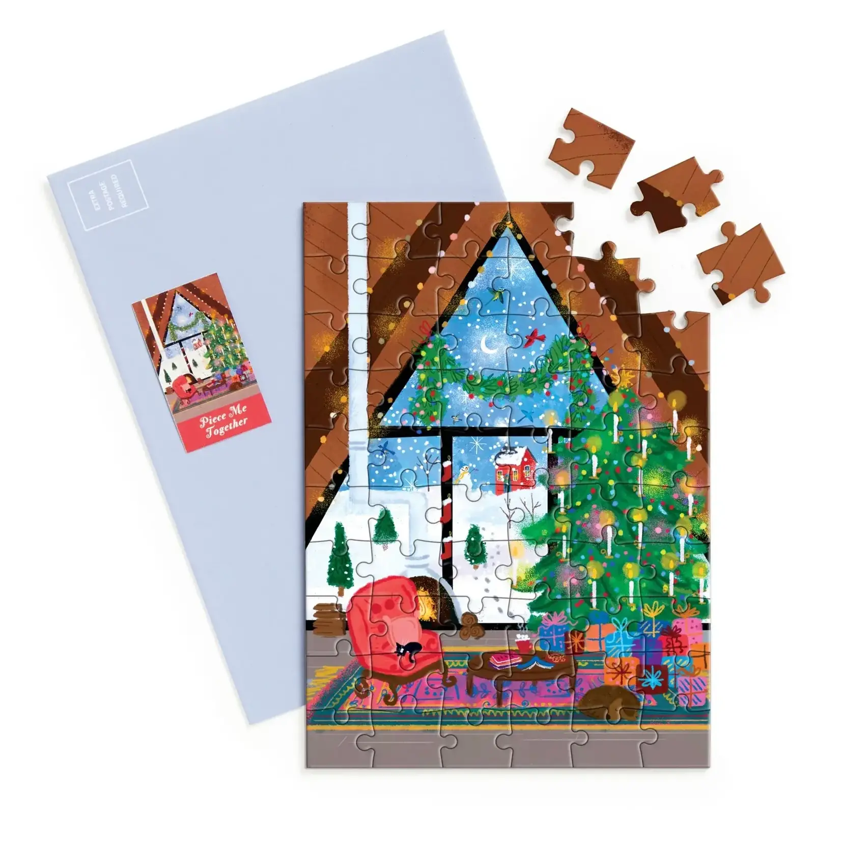 Galison Cozy Cabin Greeting Card Puzzle