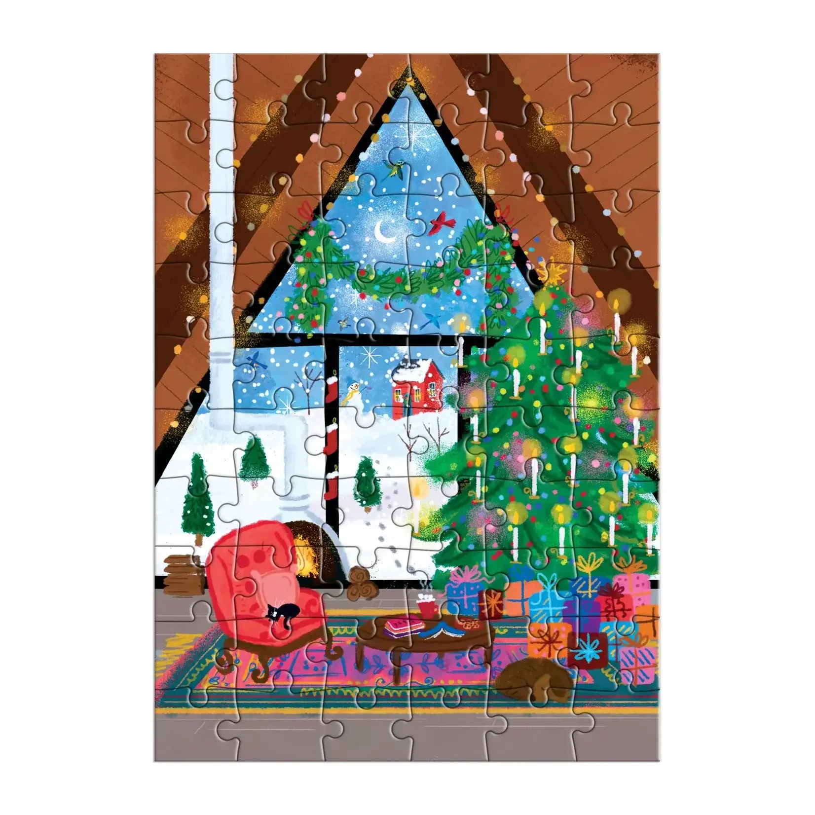 Galison Cozy Cabin Greeting Card Puzzle