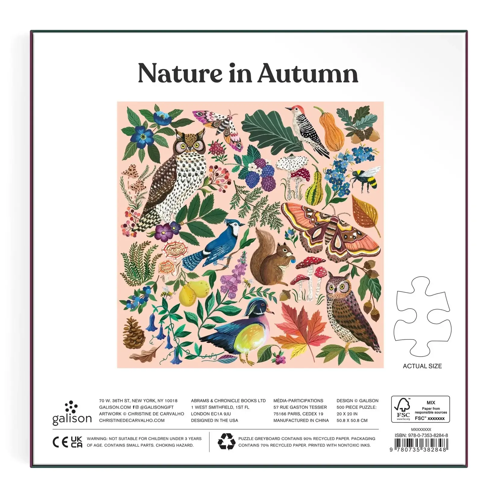 Galison Nature in Autumn, 500-Piece Jigsaw Puzzle