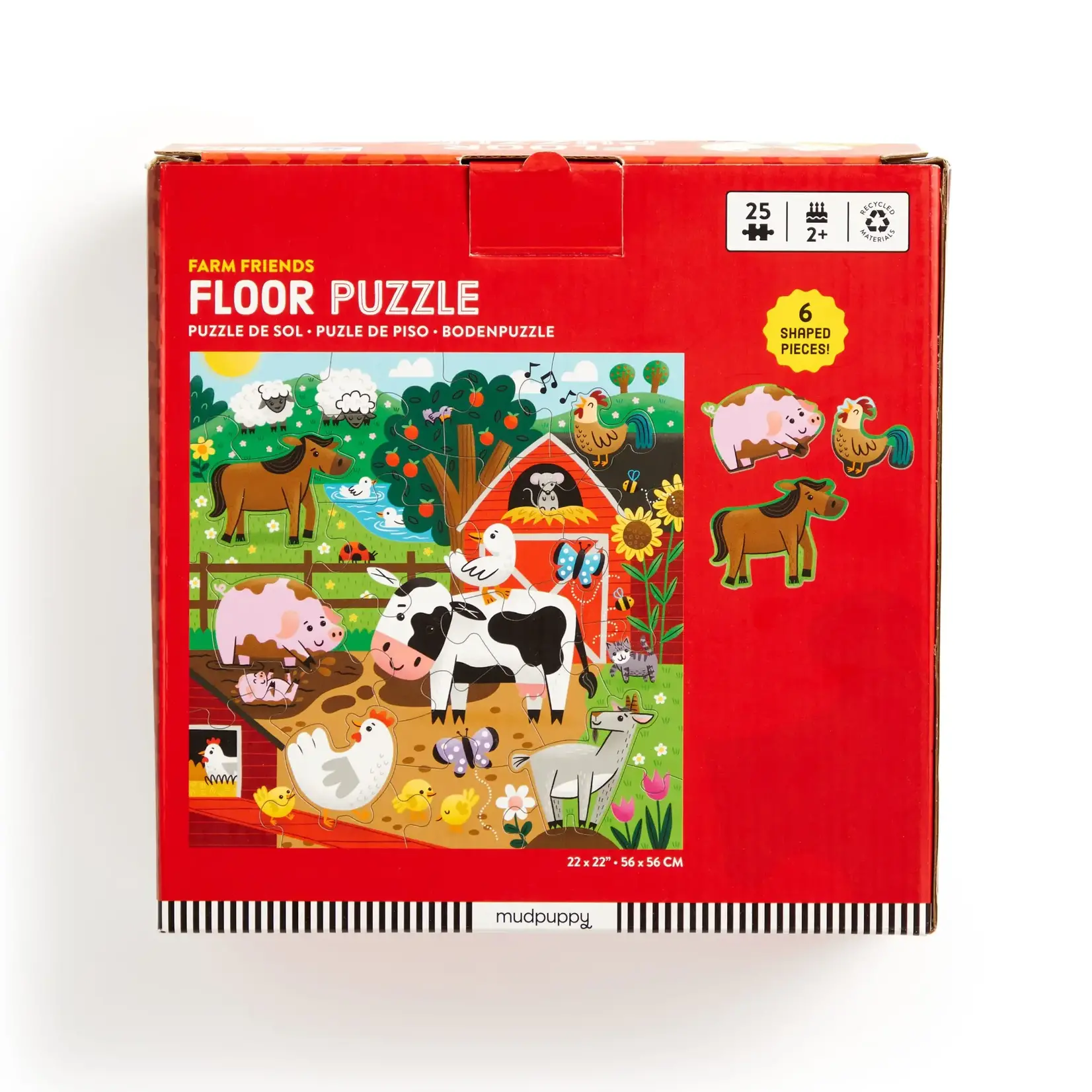 Mudpuppy Farm Friends Floor Puzzle, 25-Piece Jigsaw Puzzle