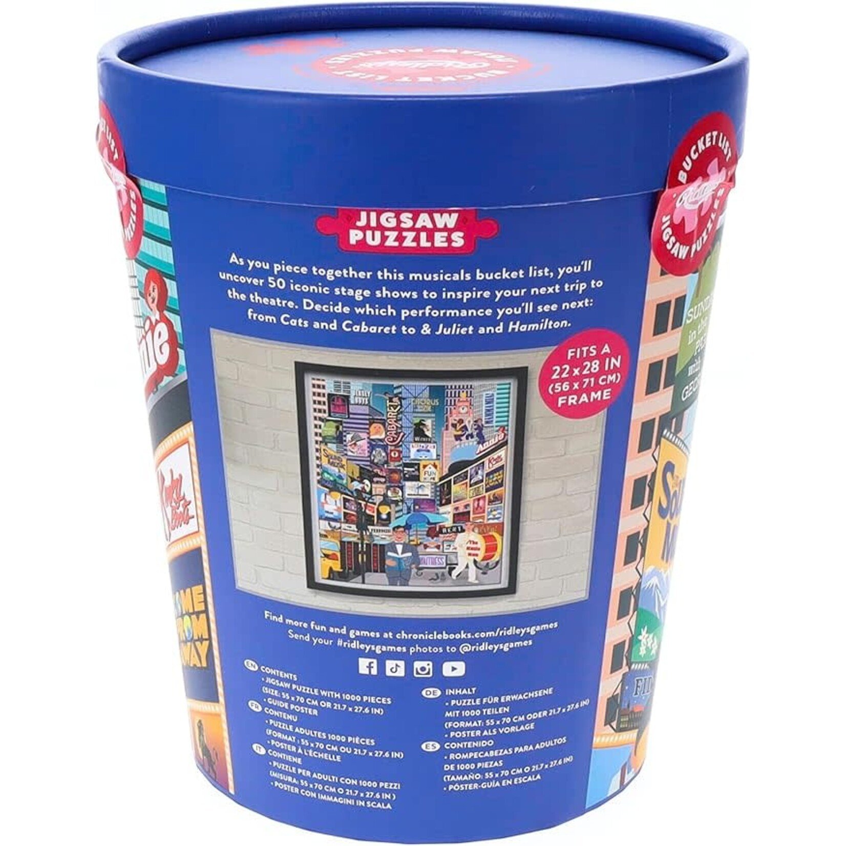 Hachette 50 Must-See Musicals Bucket List, 1000-Piece Jigsaw Puzzle