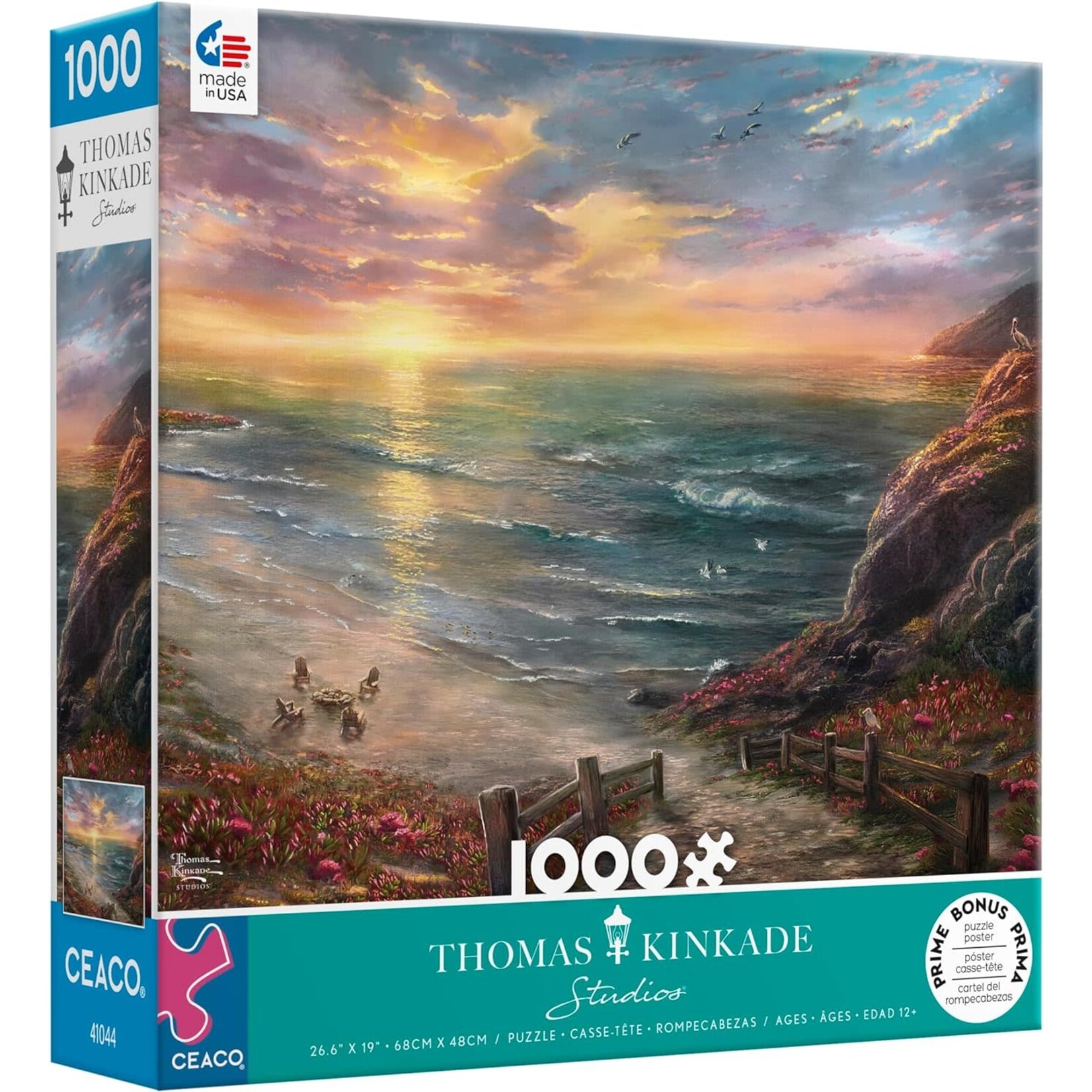 Ceaco Beachside Gathering by Thomas Kinkade, 1000-Piece Jigsaw Puzzle