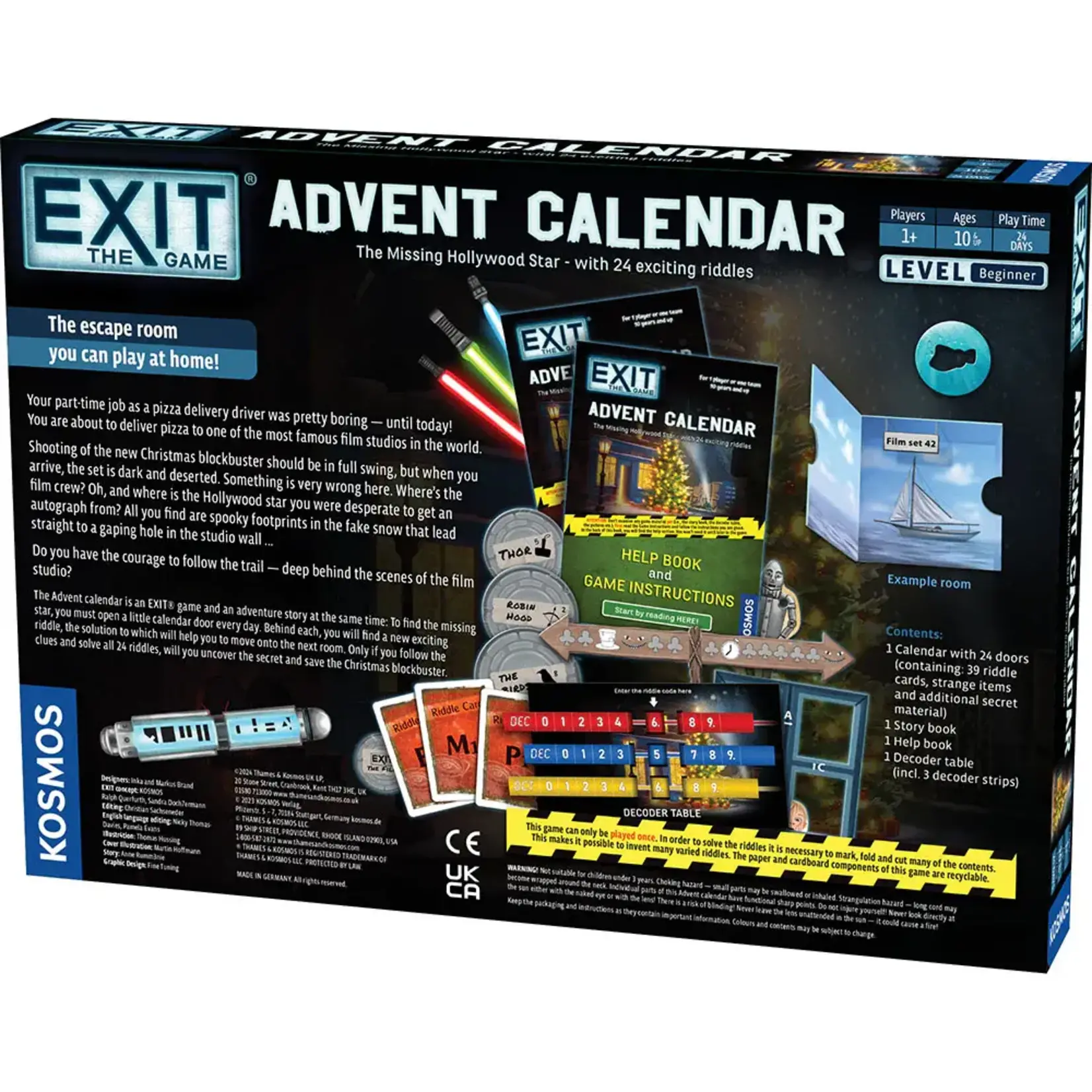 EXIT Advent Calendar The Missing Hollywood Star Labyrinth Games
