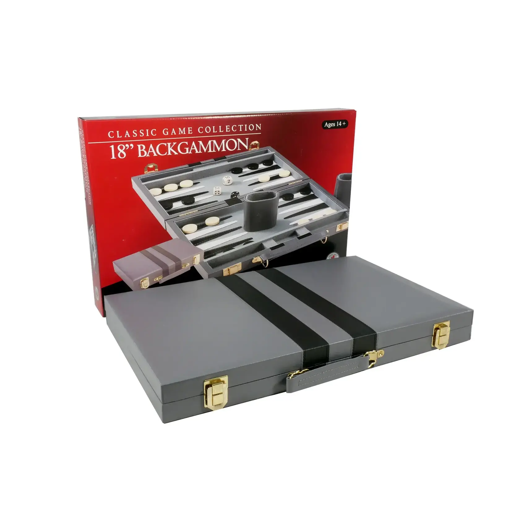 Worldwise Imports 18-Inch Backgammon Game (Vinyl)