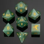 Hymgho Dice US 7-Set Dragon's Hoard Green Aventurine