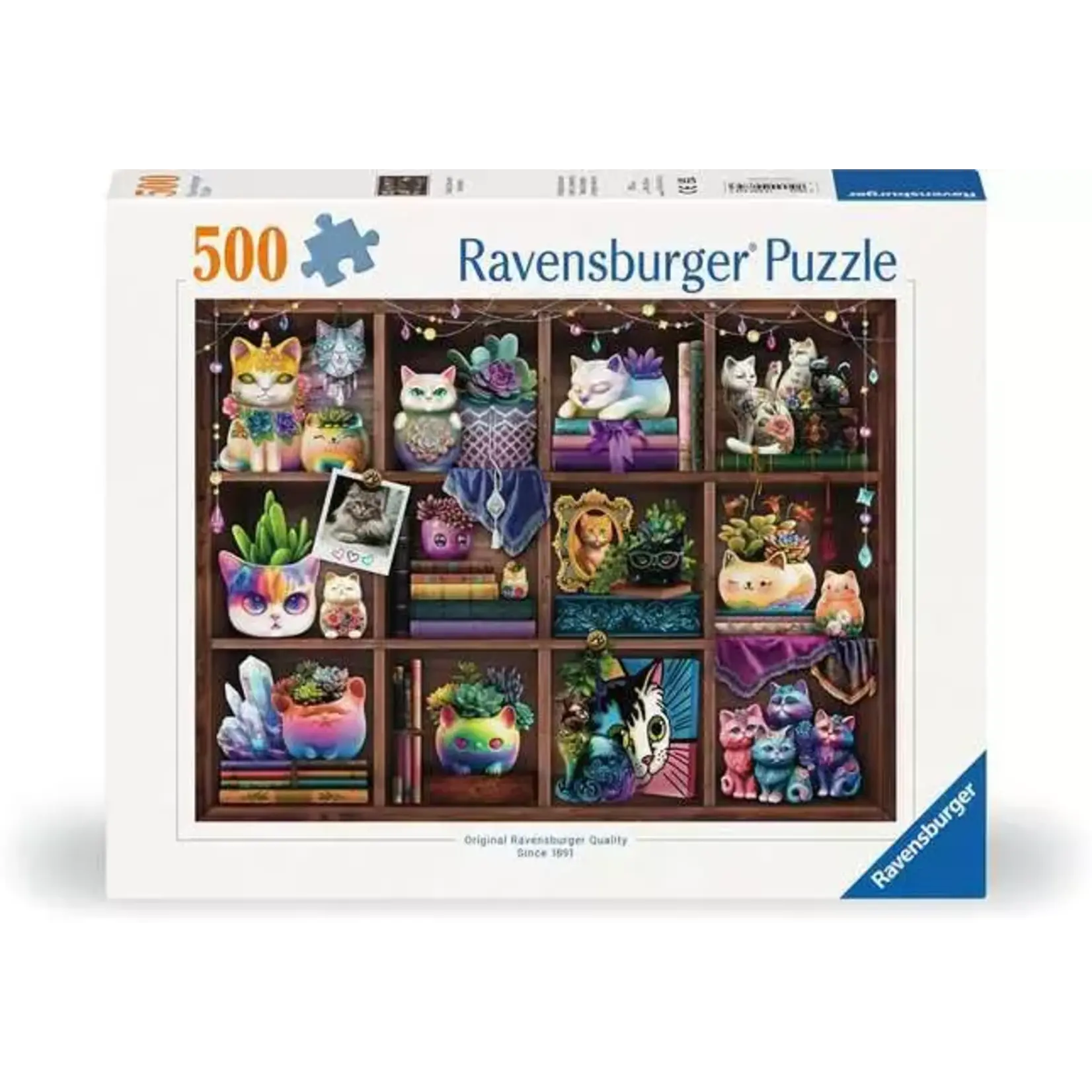 Ravensburger Cubby Cats and Succulents 500-Piece Jigsaw Puzzle