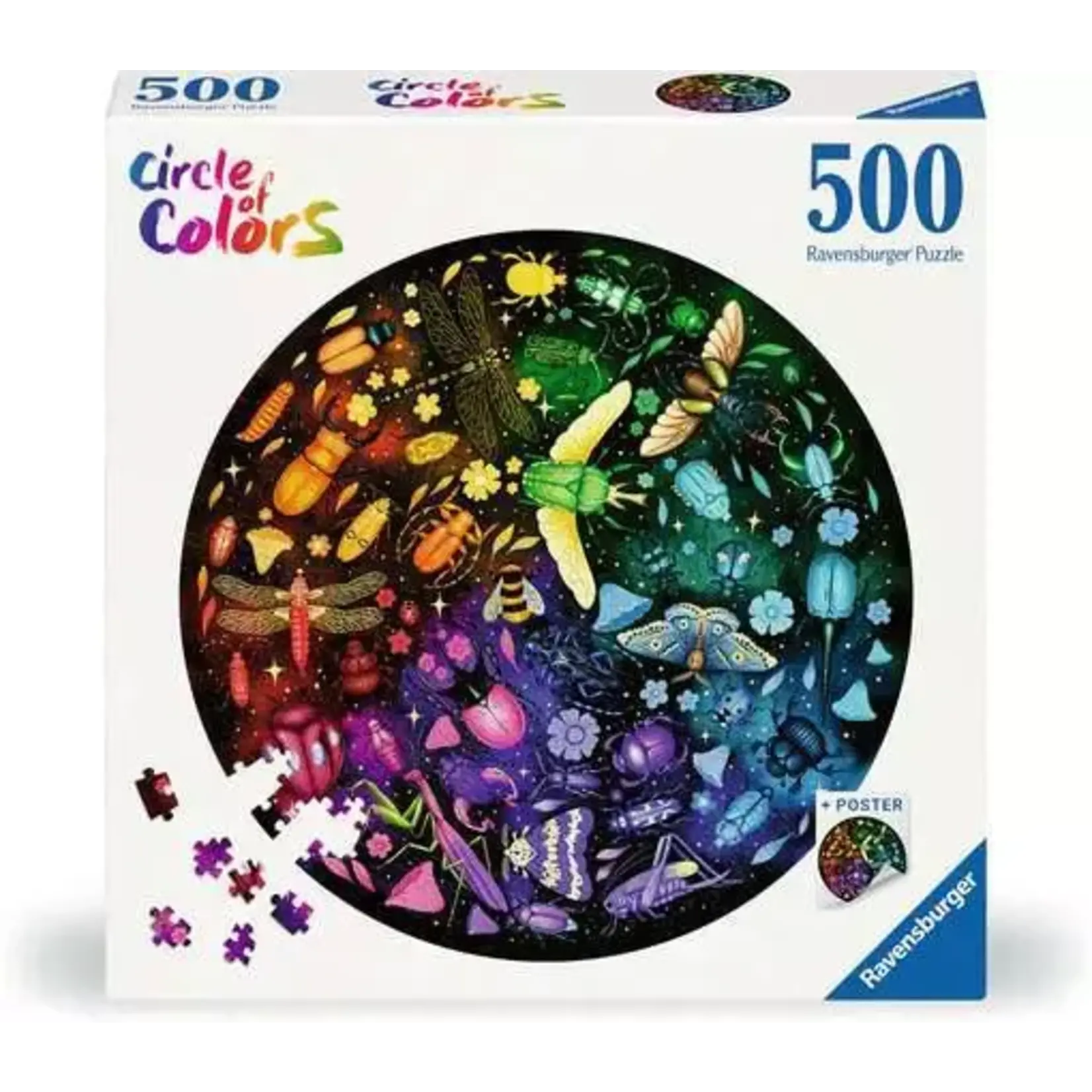 Ravensburger Insects 500-Piece Round Jigsaw Puzzle