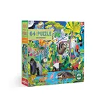 Eeboo Rainforest 64-Piece Jigsaw Puzzle