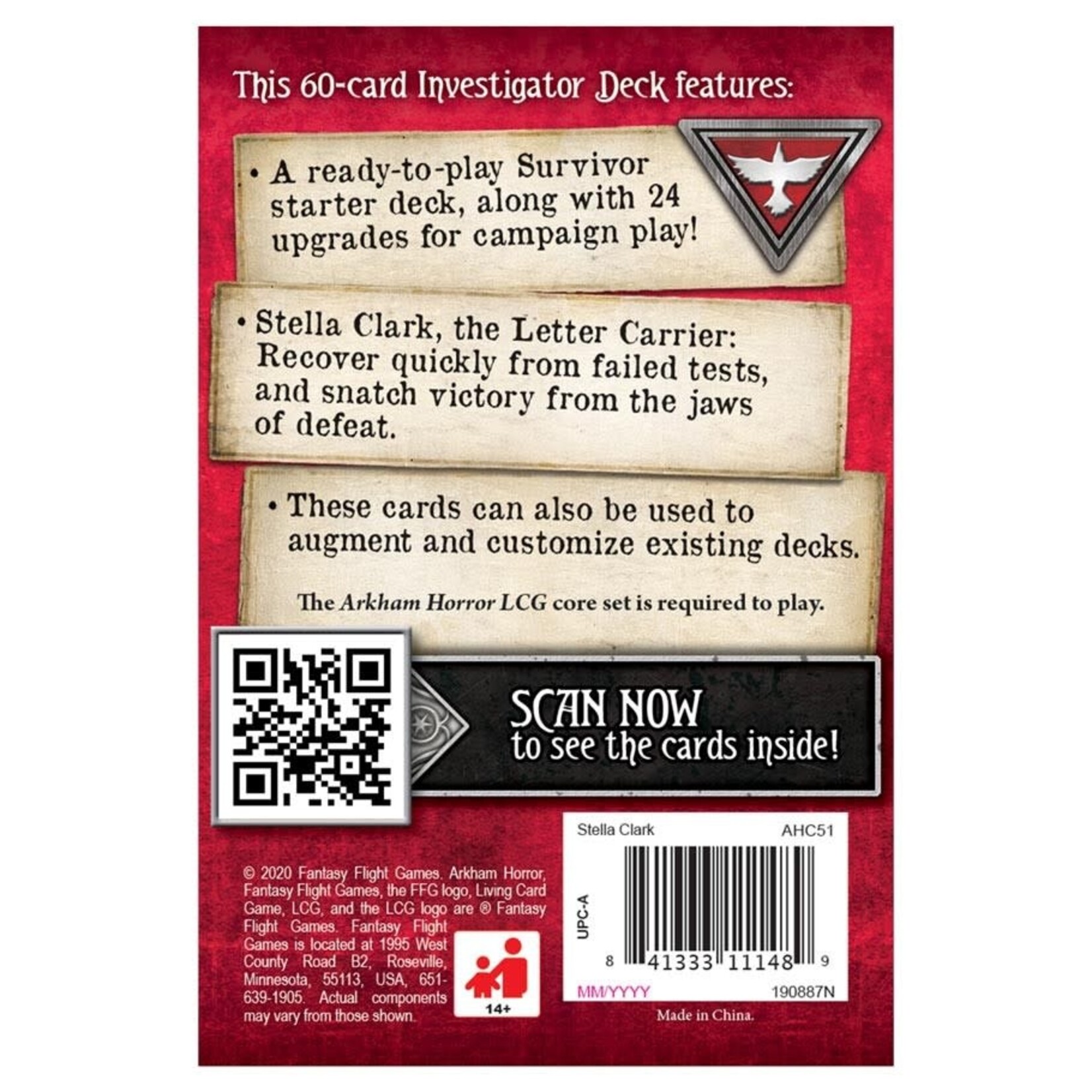 Fantasy Flight Games Arkham Horror LCG: Stella Clark, Investigator Starter Deck (Expansion)