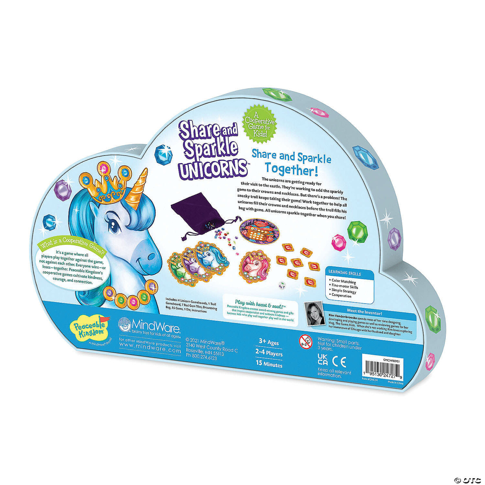 Peaceable Kingdom Share and Sparkle Unicorns: Collect Gems with Your Unicorn Friends