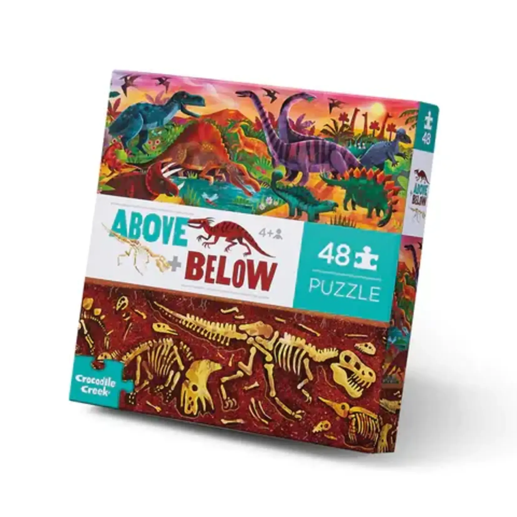 Crocodile Creek Above & Below: Dinosaur World, 48-Piece Floor Jigsaw Puzzle