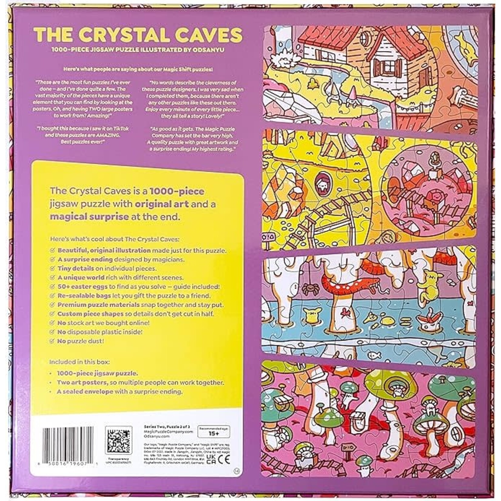 Magic Puzzle Company The Crystal Caves, 1000-Piece Jigsaw Puzzle with Bonus Logic & Illusions