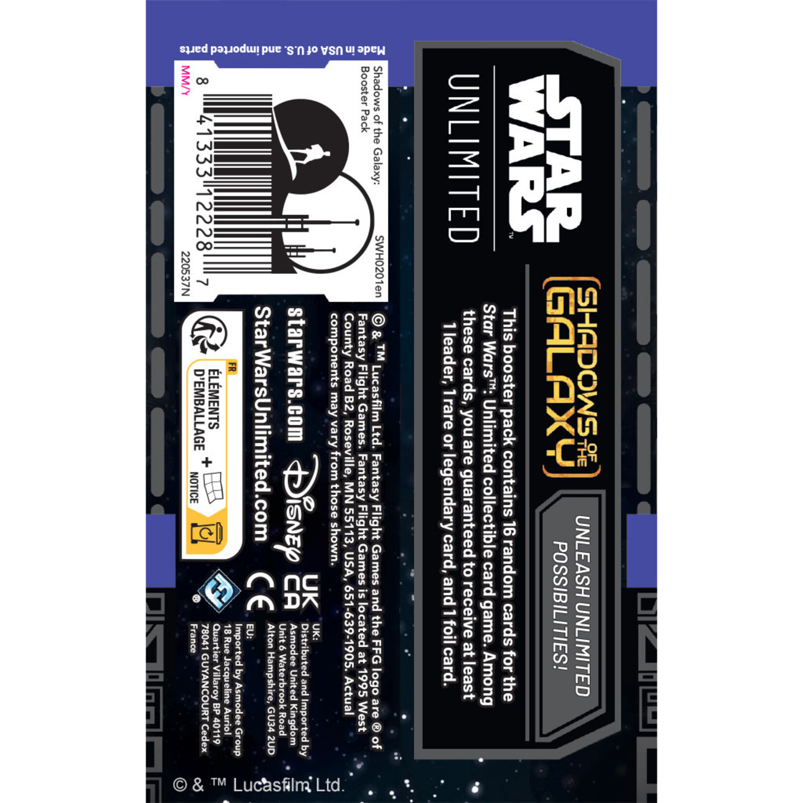 Fantasy Flight Games Star Wars: Unlimited – Shadows of the Galaxy Booster Box