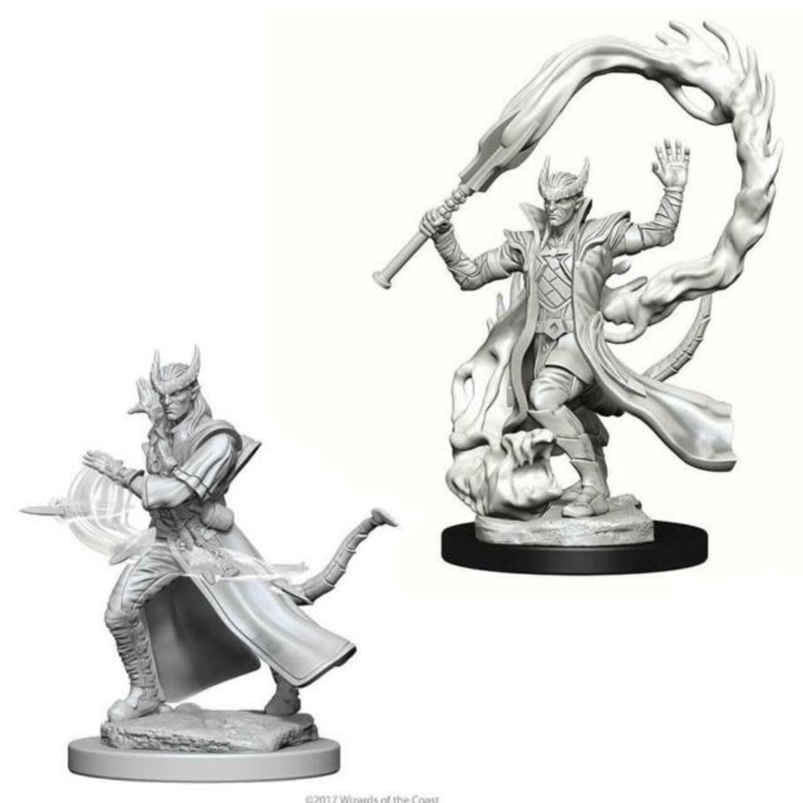 WizKids D&D Nolzur's Marvelous Miniatures: Unpainted Minis D&D Tiefling M Sorcerer W4 73201