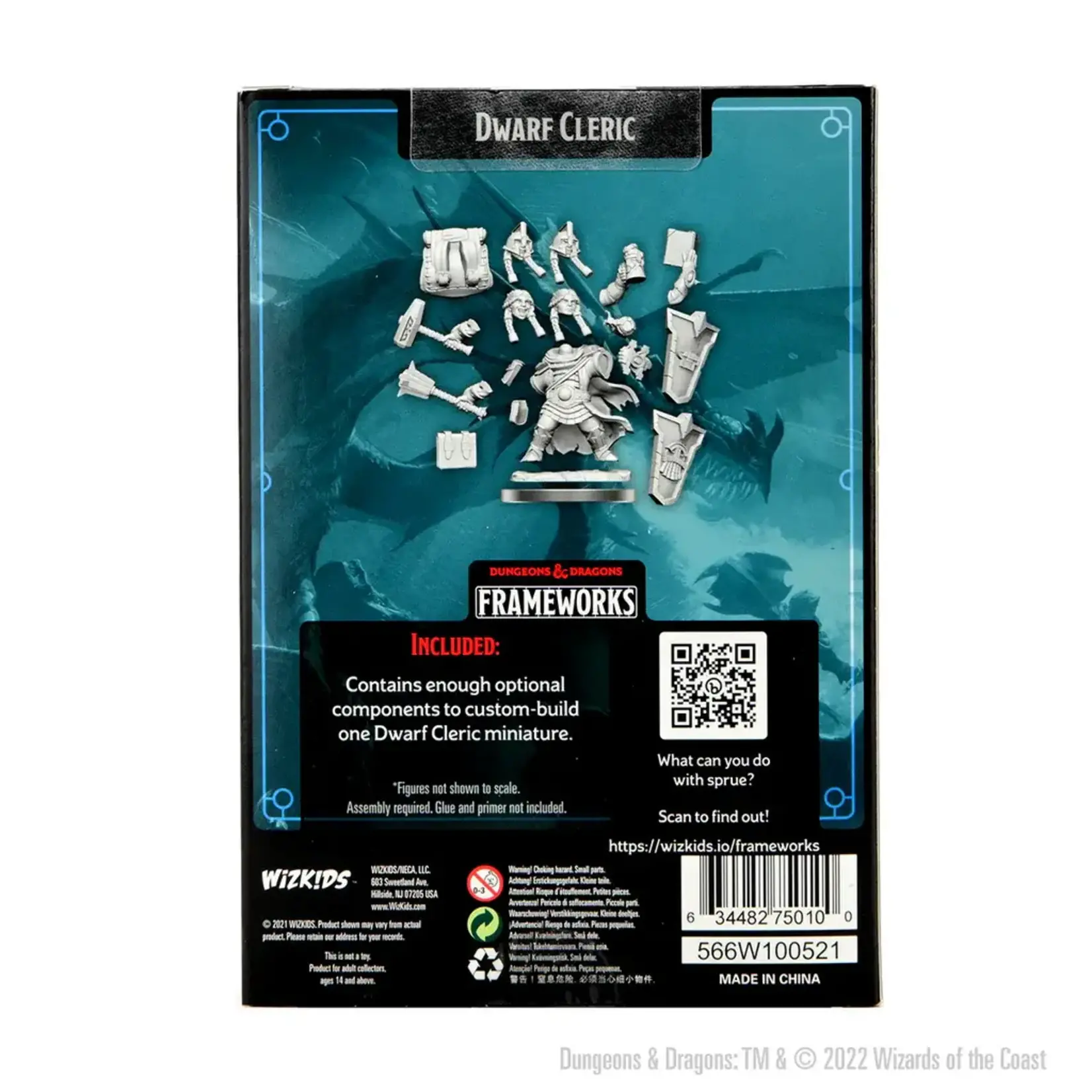 WizKids Minis D&D Frameworks Dwarf F Cleric W1 75010