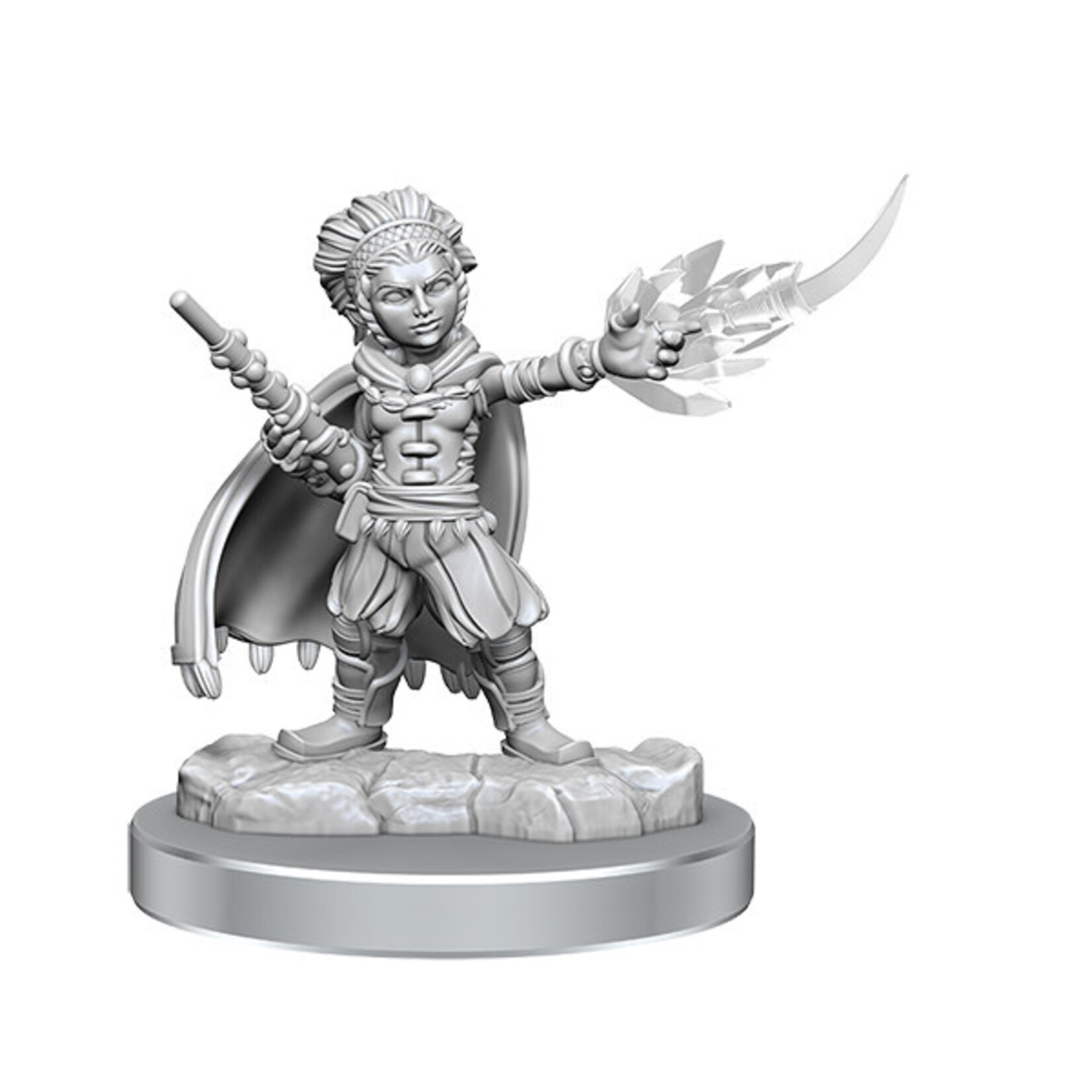 WizKids D&D Nolzur's Marvelous Miniatures: Unpainted Minis Halfling Wizard W20 90413