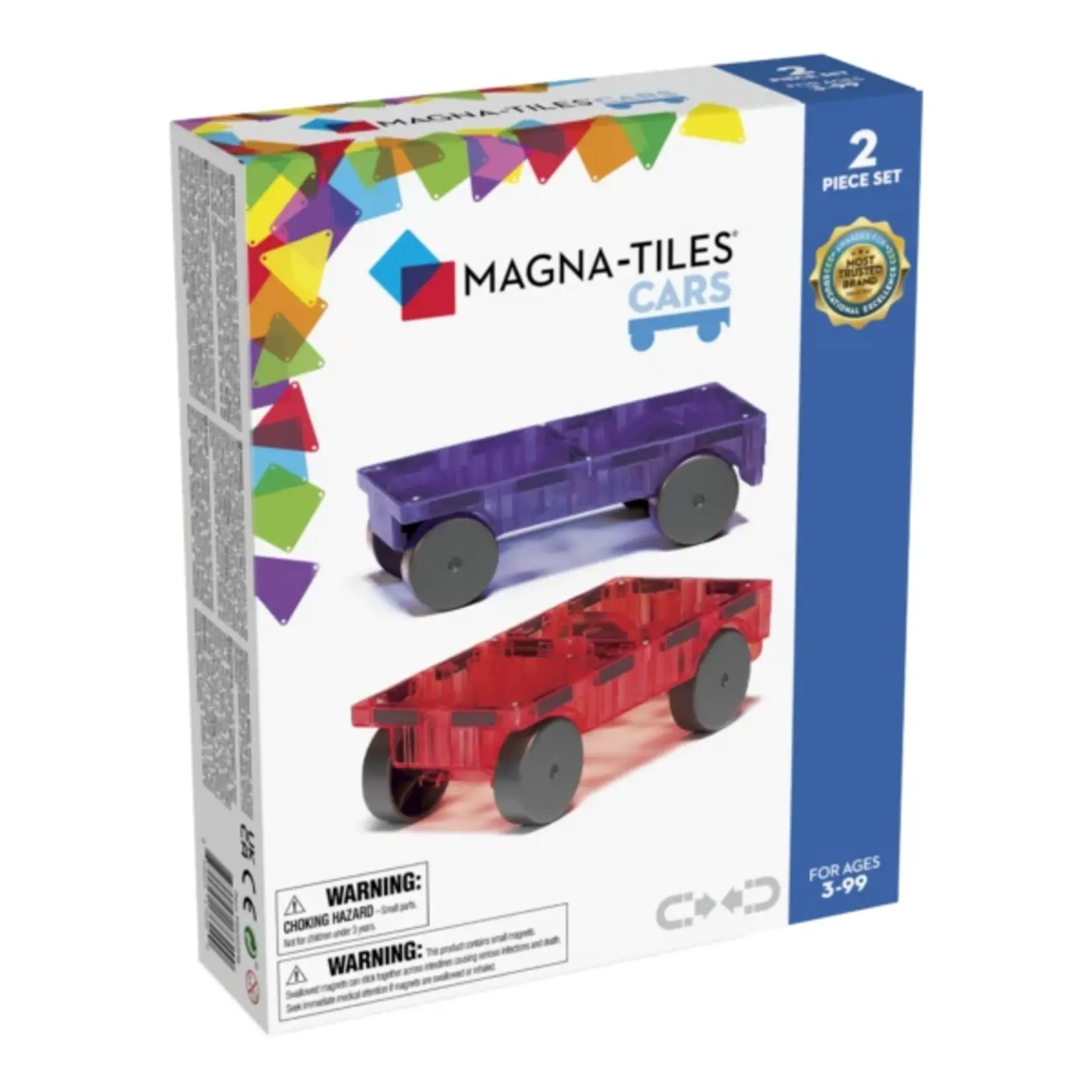 Magna-Tiles Magna-Tiles Cars 2p Expansion Set Purple & Red