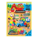Mudpuppy Constuction Site 12 Piece Birthday Card Puzzle
