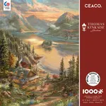 Ceaco Thomas  Kinkade Lakeside Splendor 1000 Piece Jigsaw Puzzle