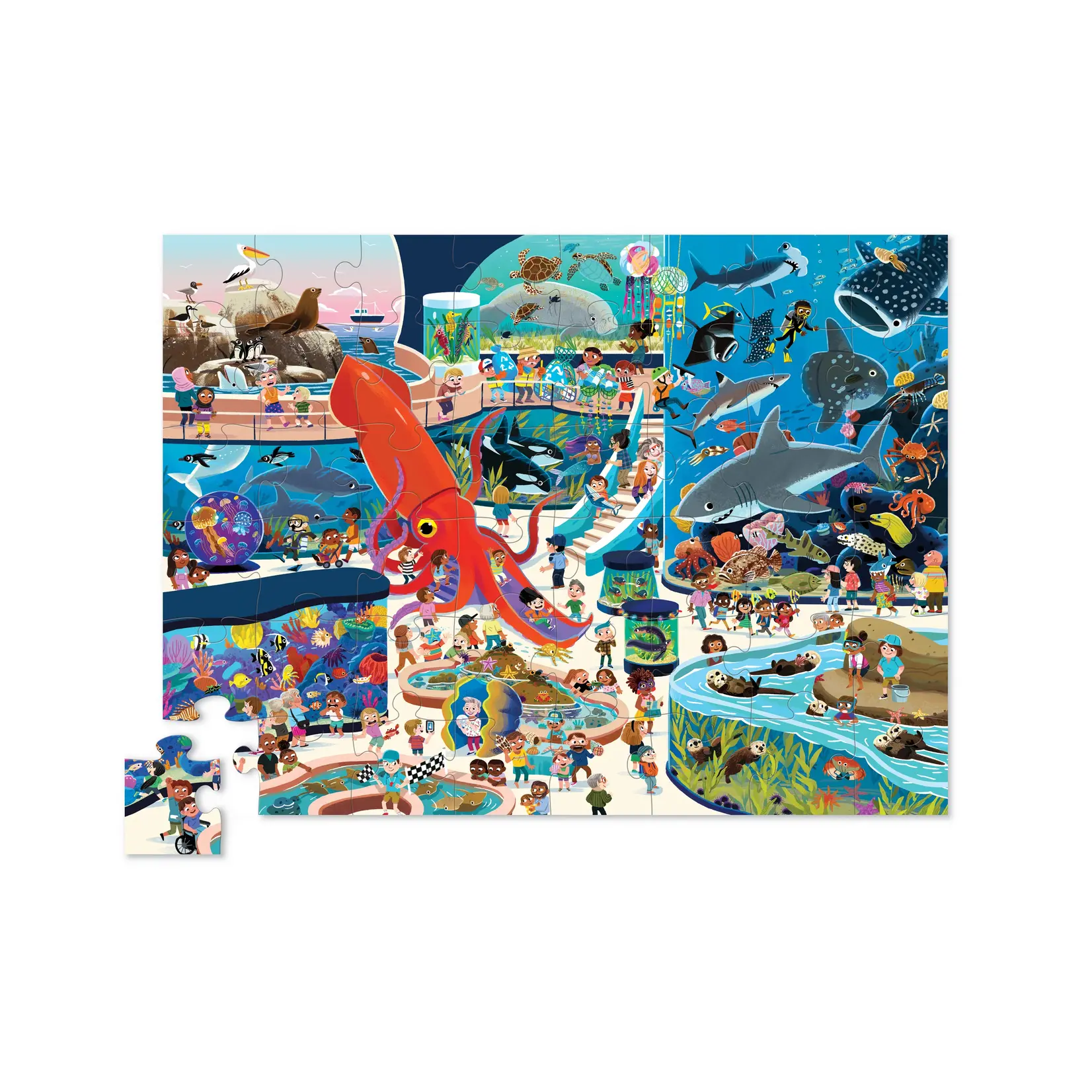 Crocodile Creek A Day at the Aquarium 48 Piece Jigsaw Puzzle