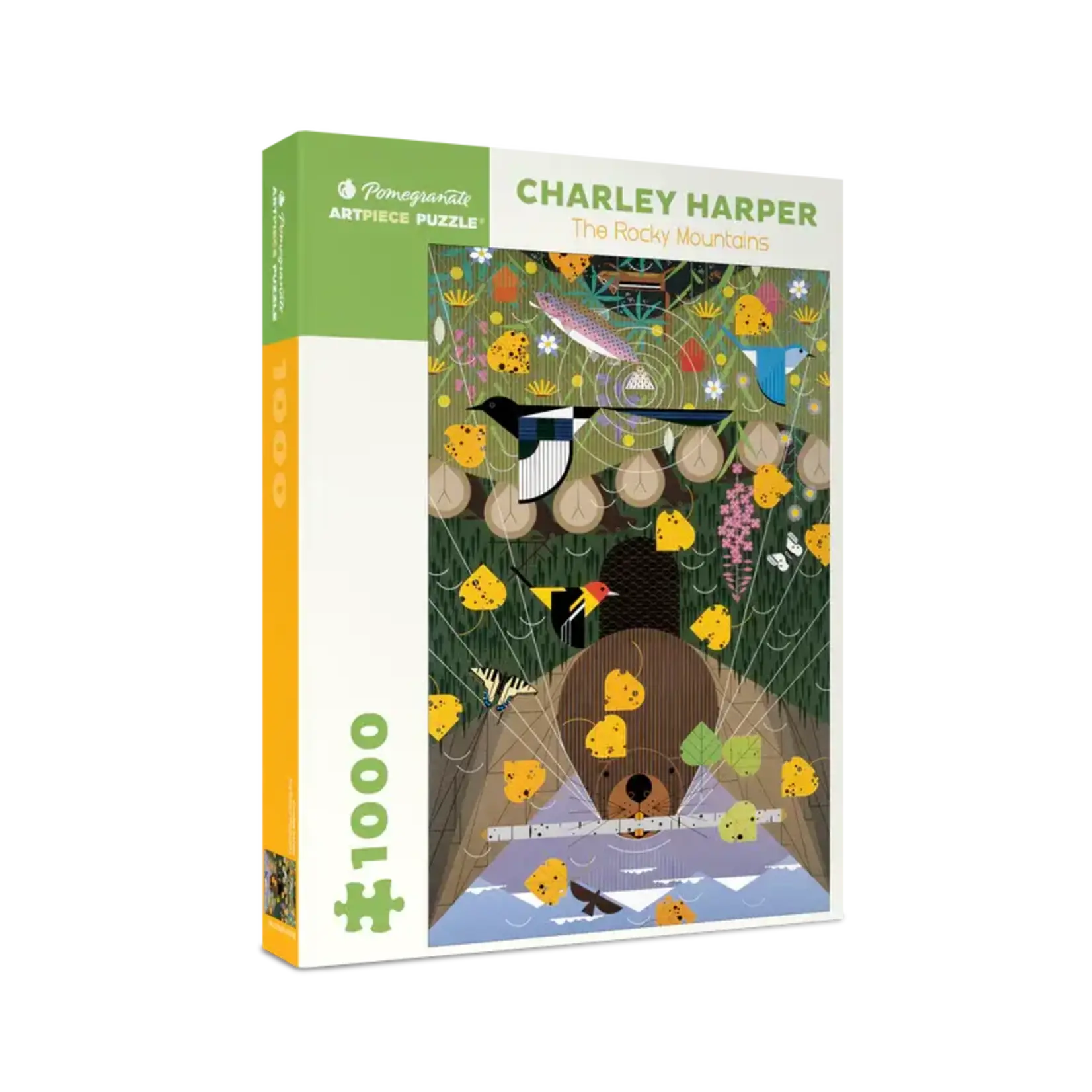Pomegranate The Rocky Mountains by Charley Harper, 1000-Piece Jigsaw Puzzle