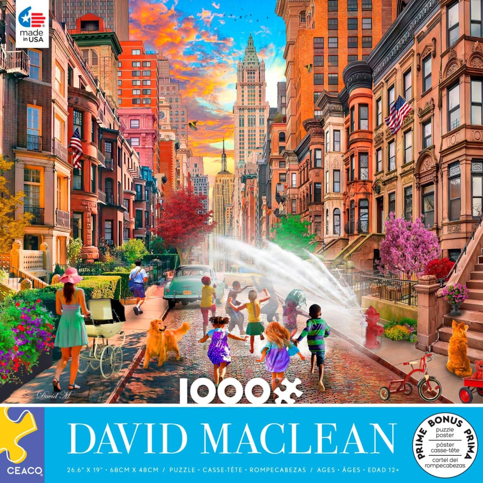 Ceaco David Maclean Hot Summer Days NYC 1000-Piece Jigsaw Puzzle