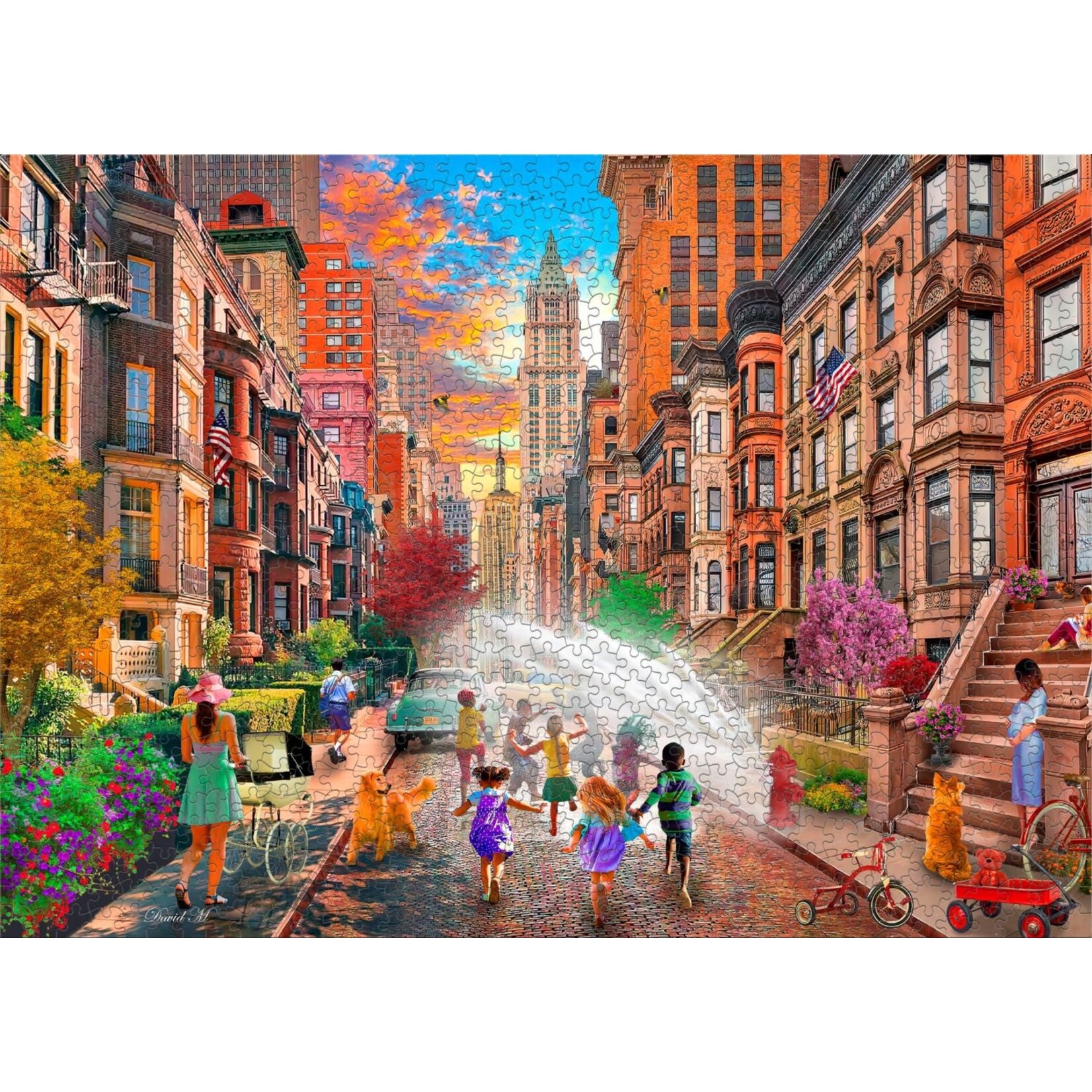 Ceaco David Maclean Hot Summer Days NYC 1000-Piece Jigsaw Puzzle