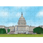Color Our Town US Capitol Greeting Card Puzzle 60 piece