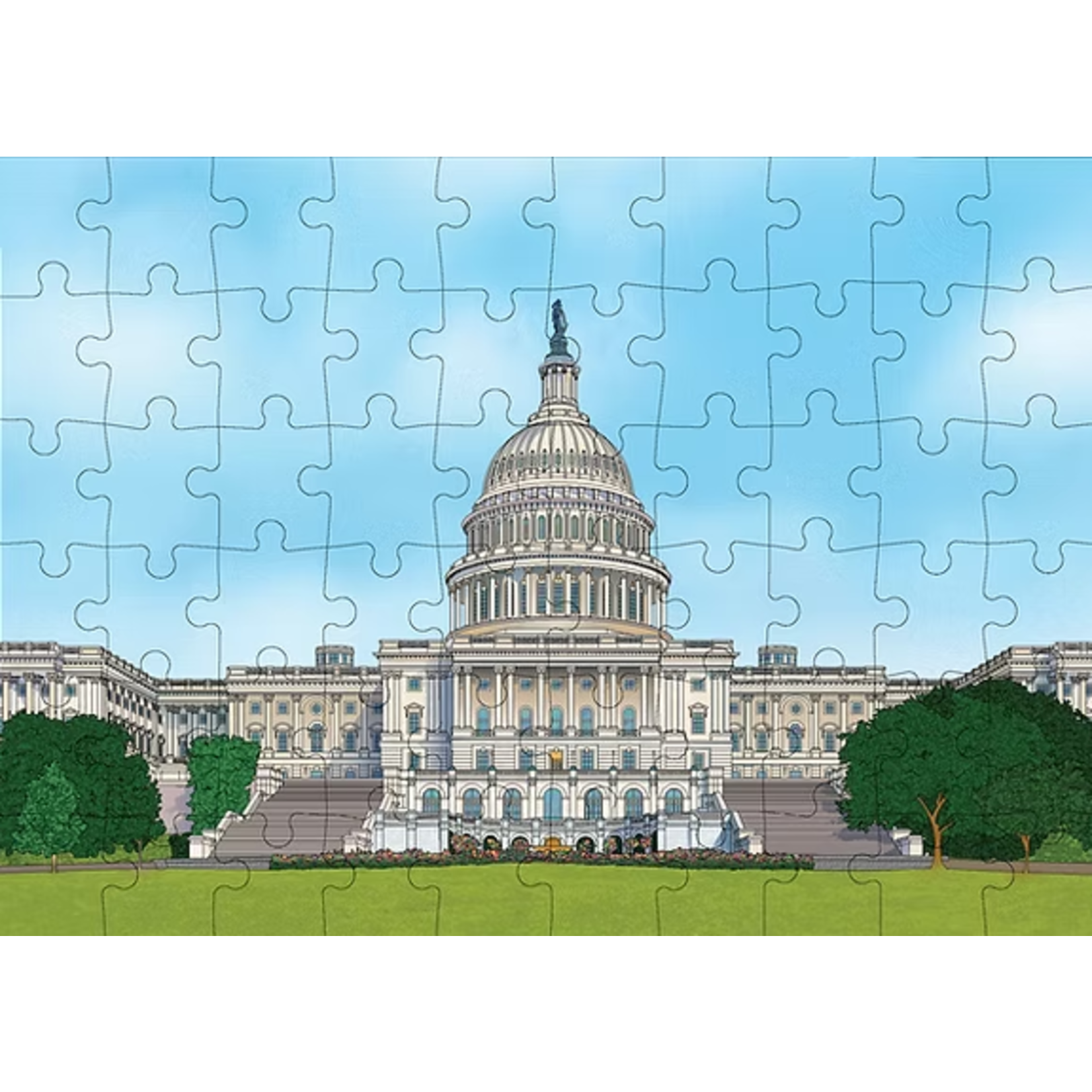 Color Our Town US Capitol Greeting Card Puzzle