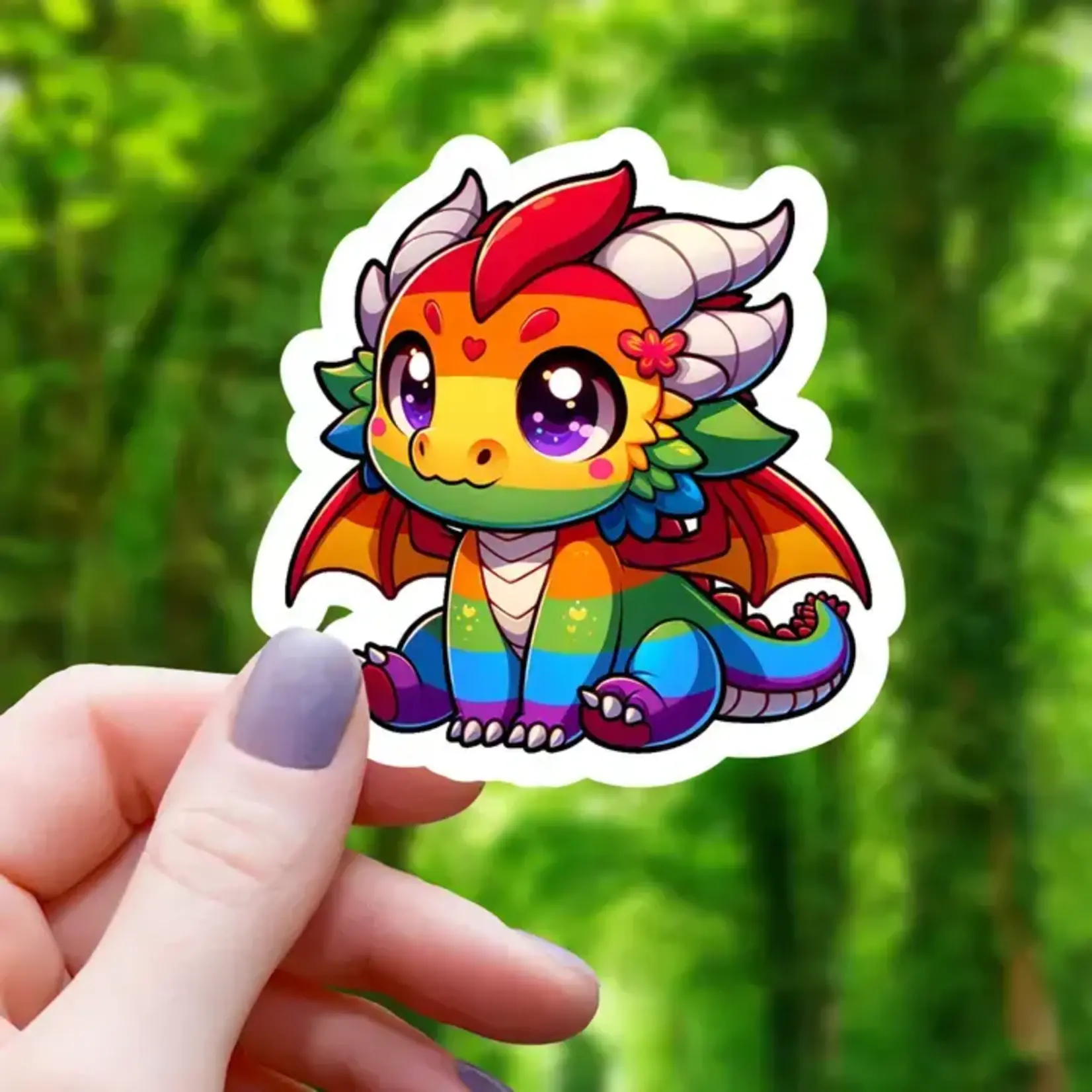 Mimic Gaming Co Sticker Chibi Pride Dragon Sticker  (3")