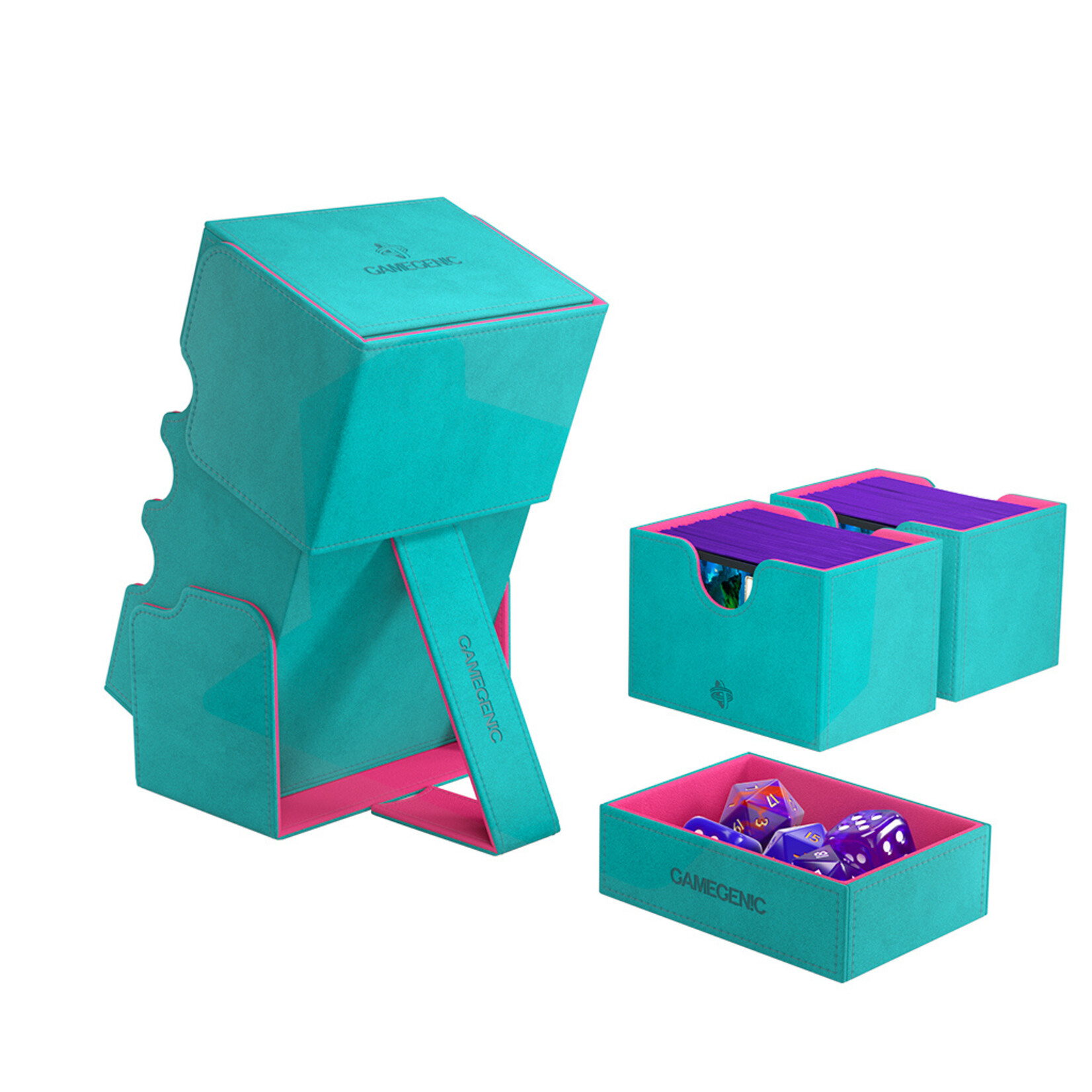 Gamegenic Deck Box: Stronghold 200+ Teal/Pink