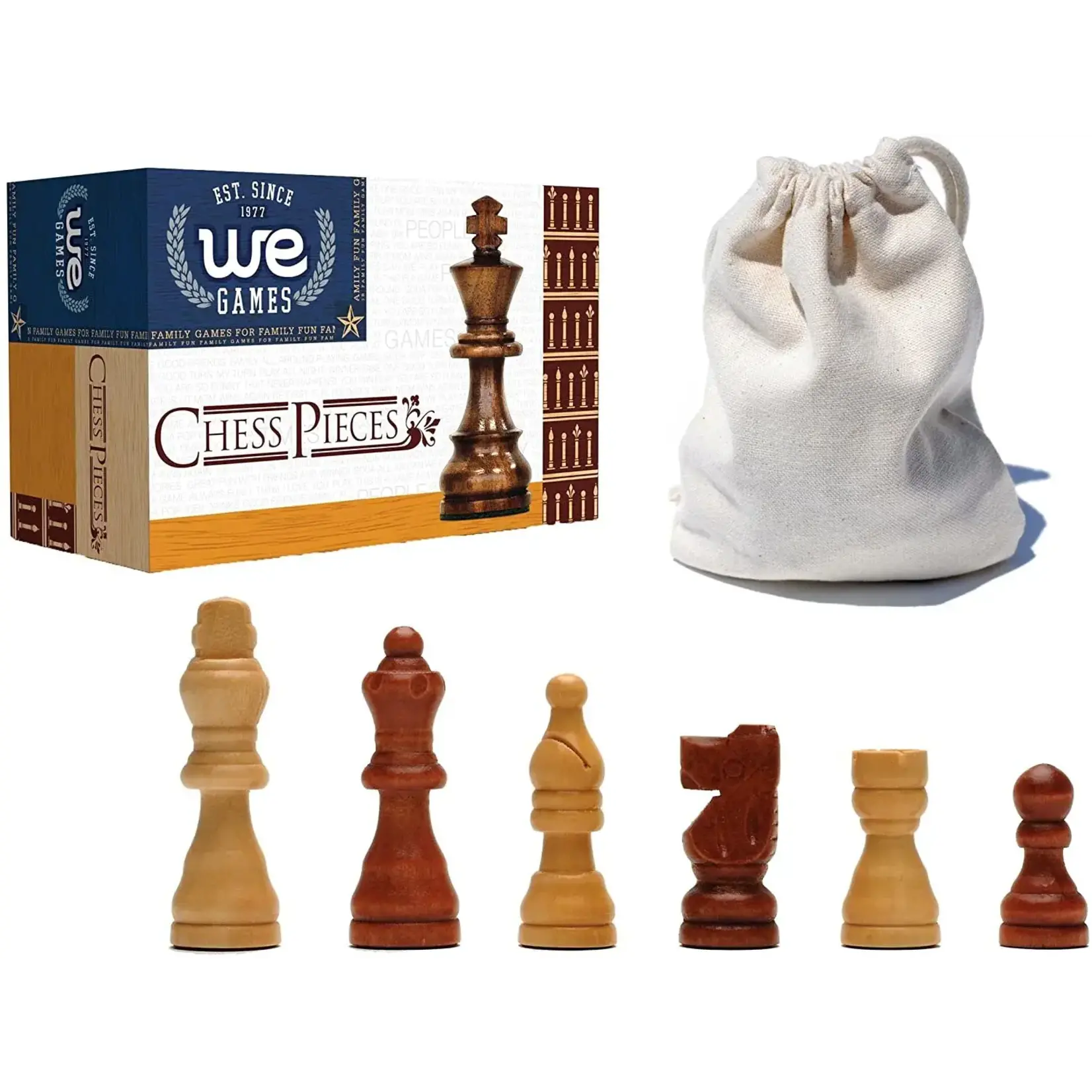 Wood Expressions Chess Pieces:  2.5" French Staunton