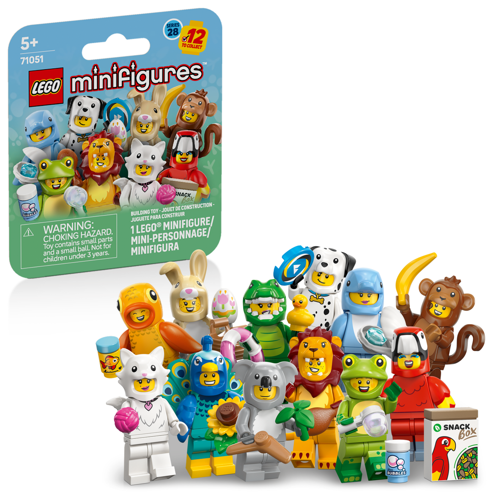 アメグラ マッチボックス（D） LEGO® Minifigures Animal Series 28 Mystery Box Toy 71051