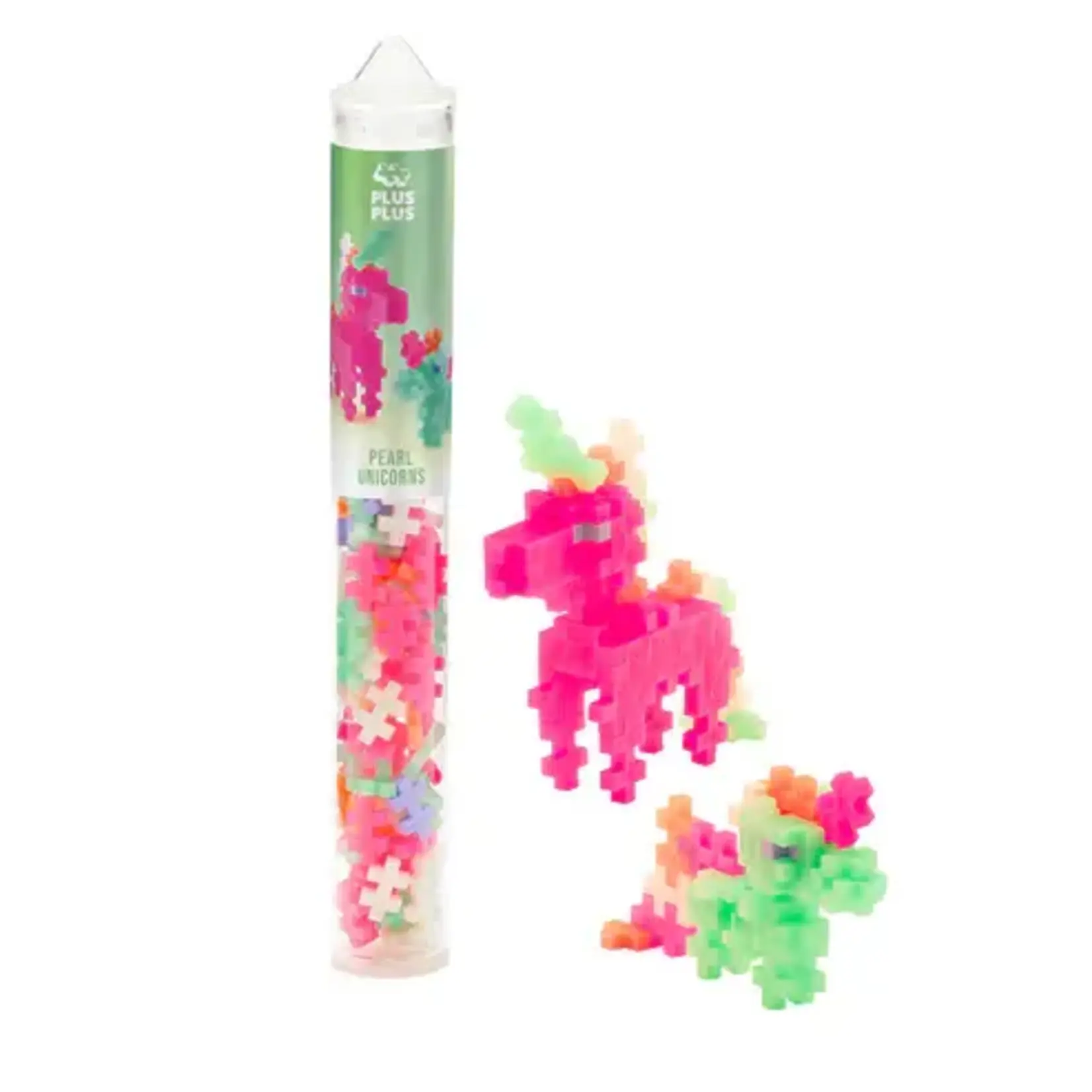 Plus-Plus Tube - Pearl Unicorns - Labyrinth Games & Puzzles
