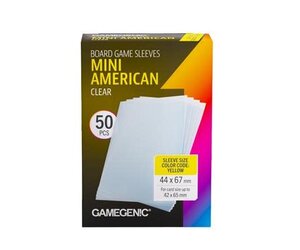 44x67 card sleeves Gamegenic Sleeves: Gamegenic Mini American Clear Box (50) Gamegenic Sleeves: Just Sleeves -