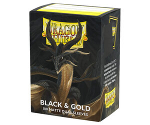 Card Sleeves: Matte Dual - Black & Gold (100 Count) - Labyrinth