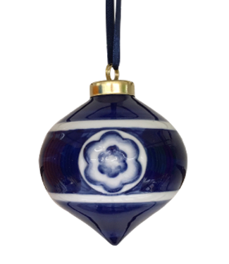 Droplet - Blue Christmas Ornament