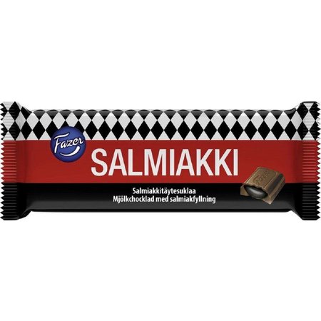 Fazer Salmiakki Chocolate Bar 100g
