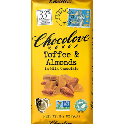 Chocolove Toffee & Almonds 33% Chocolate