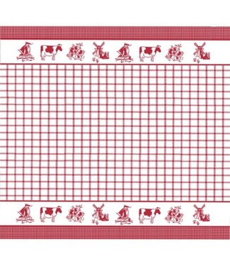 TEA Towel  Dutchie Red DDDDD