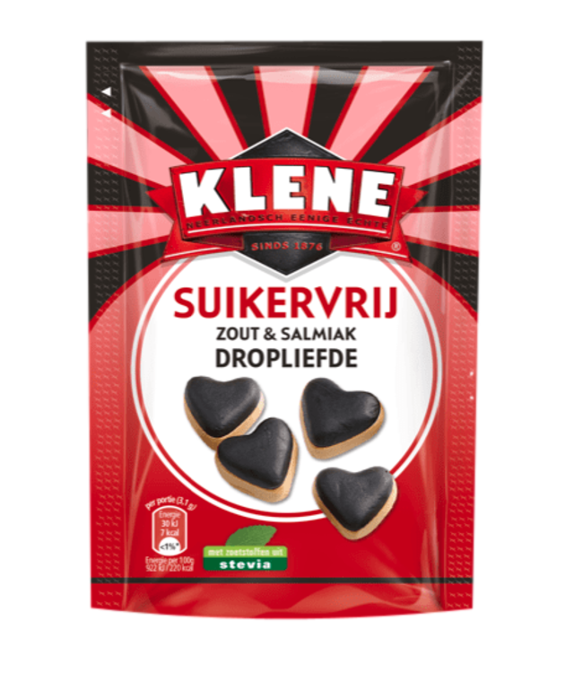 Klene Dropliefde Salty Licorice Sugar Free