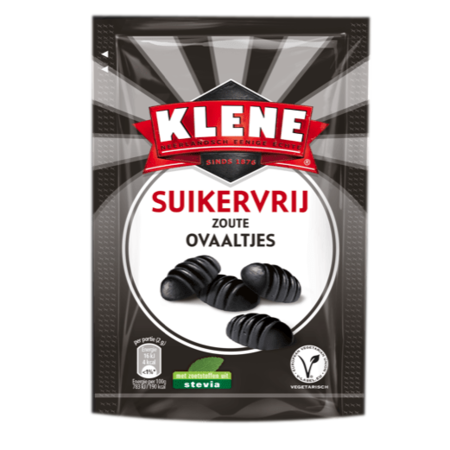 Klene Ovaaltjes Salty Licorice Sugar Free