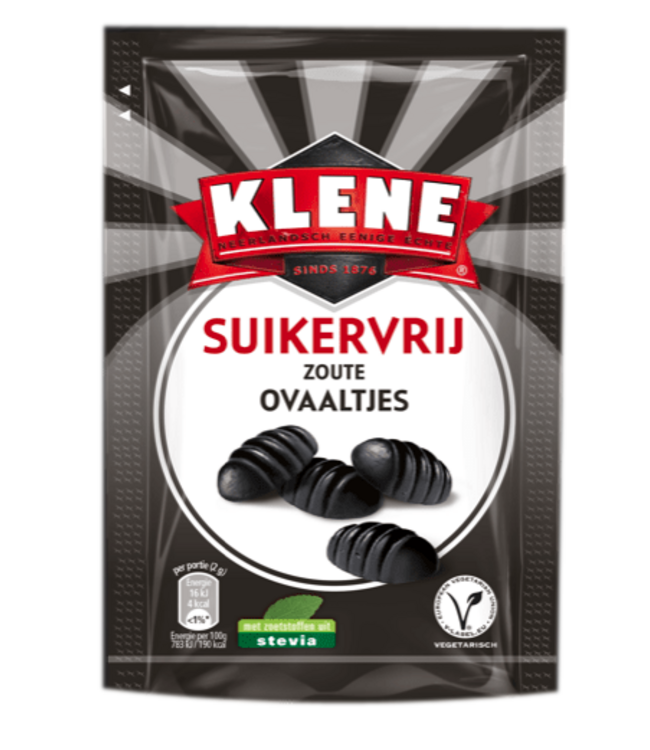 Klene  Ovaaltjes Salty Licorice Sugar Free