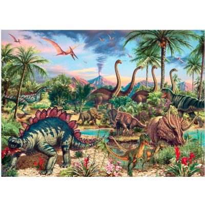 Prehistoric Party Family Puzzle 350pc