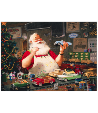 Santa Painting Cars Puzzle 1000pc